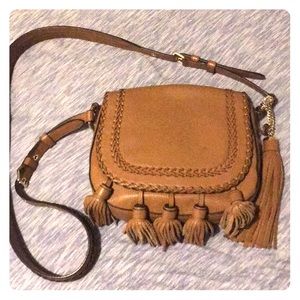 Brown Michael Kora leather satchel